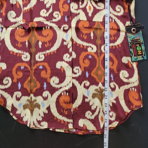 NWT 2OH Threads Two Old Hippies 100% Silk, Long Sleeve Button Front Shirt, M, - Picture 6 of 6